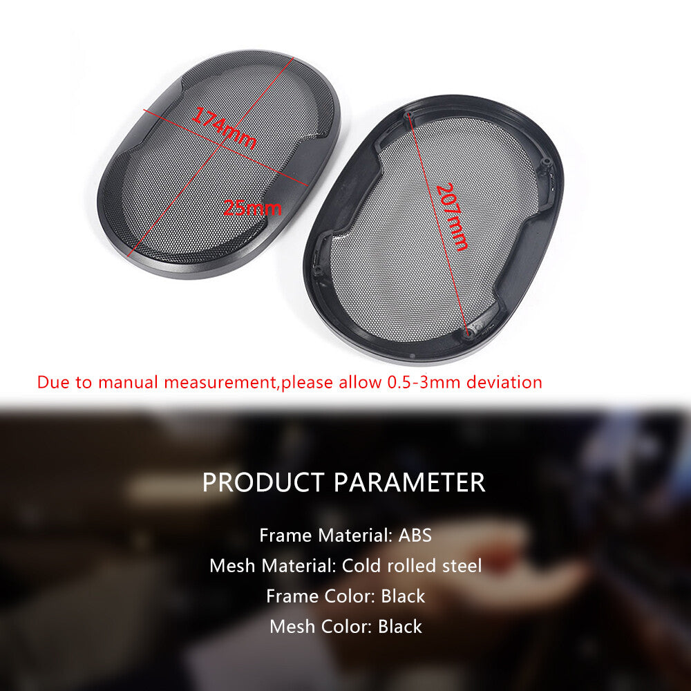 2x 6x9 inch Speaker Cover Metal Mesh Grille Protection Decorative Circle 2