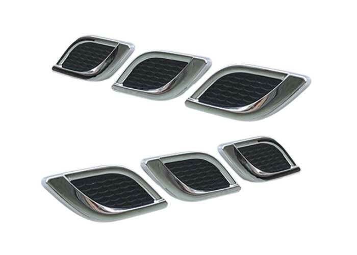 6P Chrome Fender Body Side Air Outlet Cover Trim for Ford Mondeo Fusion 13-2020