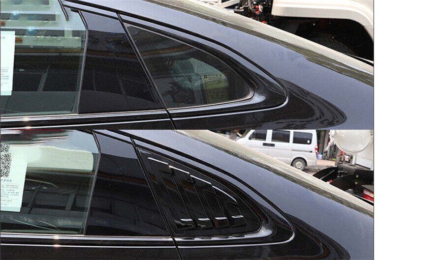 1 Pair ABS Black Side Window Louver Shutter Cover for Chevrolet Malibu 2016-2020