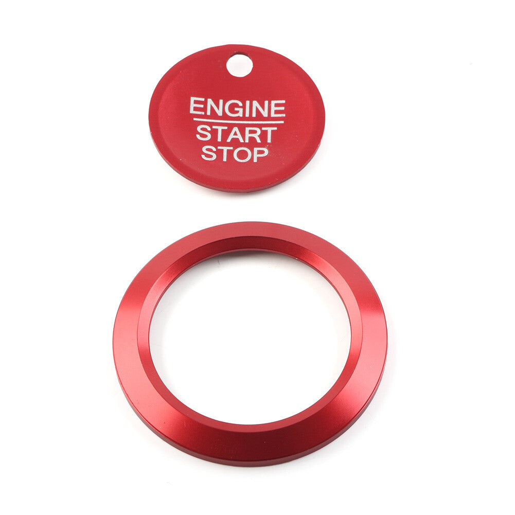 Engine Start Stop Switch Button Cover Trim Fit for Ford F150 2015-2020 Red