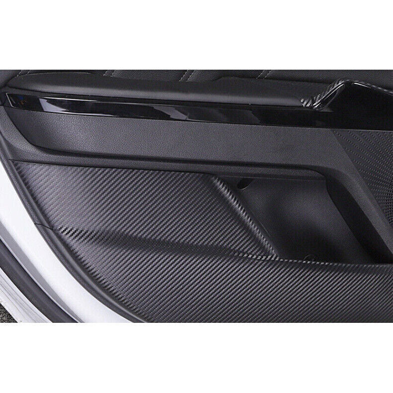 for Kia K5 2021-24 Carbon Fiber PU Leather Door Anti Kick Panel Board Cover Trim