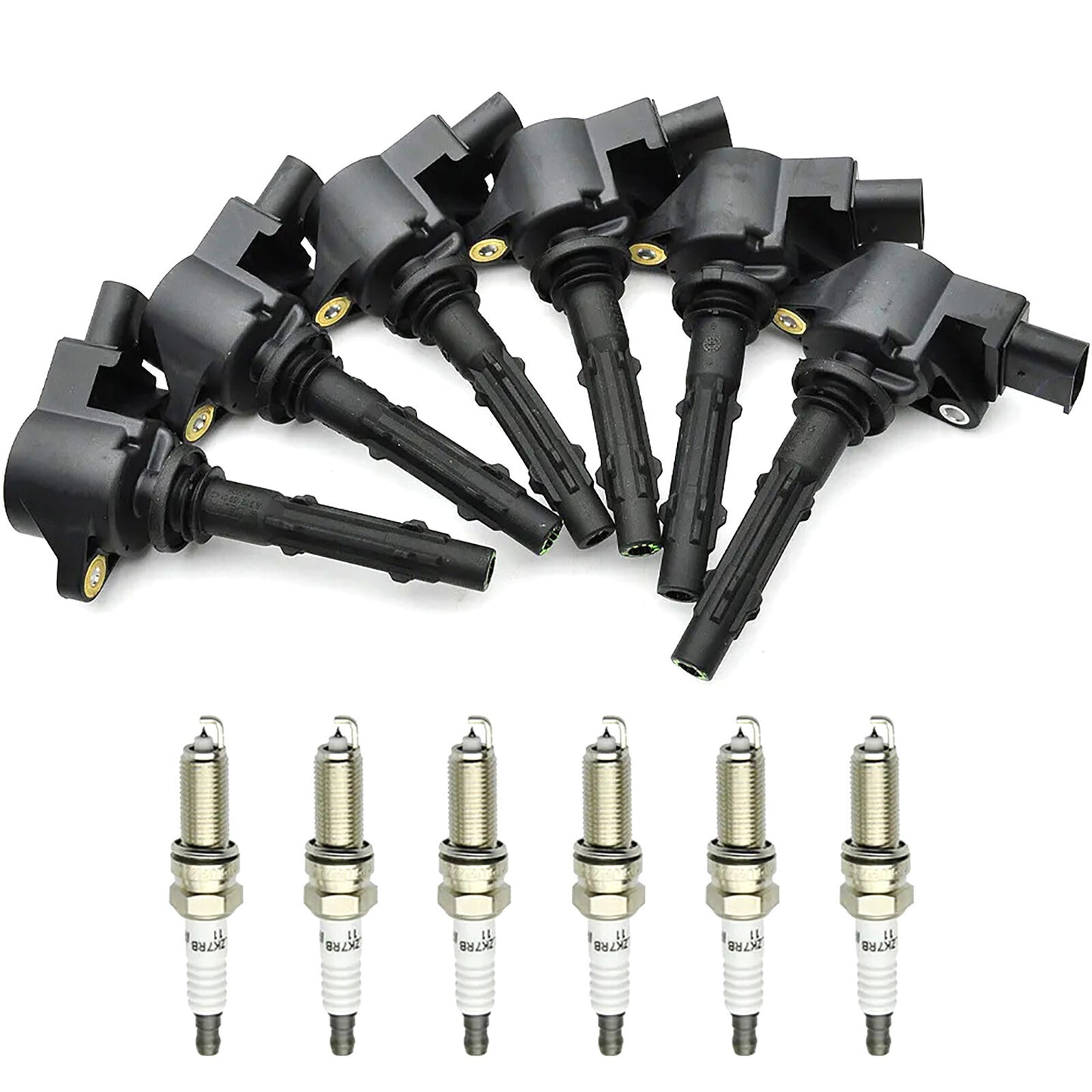 6PCS Ignition Coil Spark Plug Car Replacement for Mercedes-Benz ML350 UF535