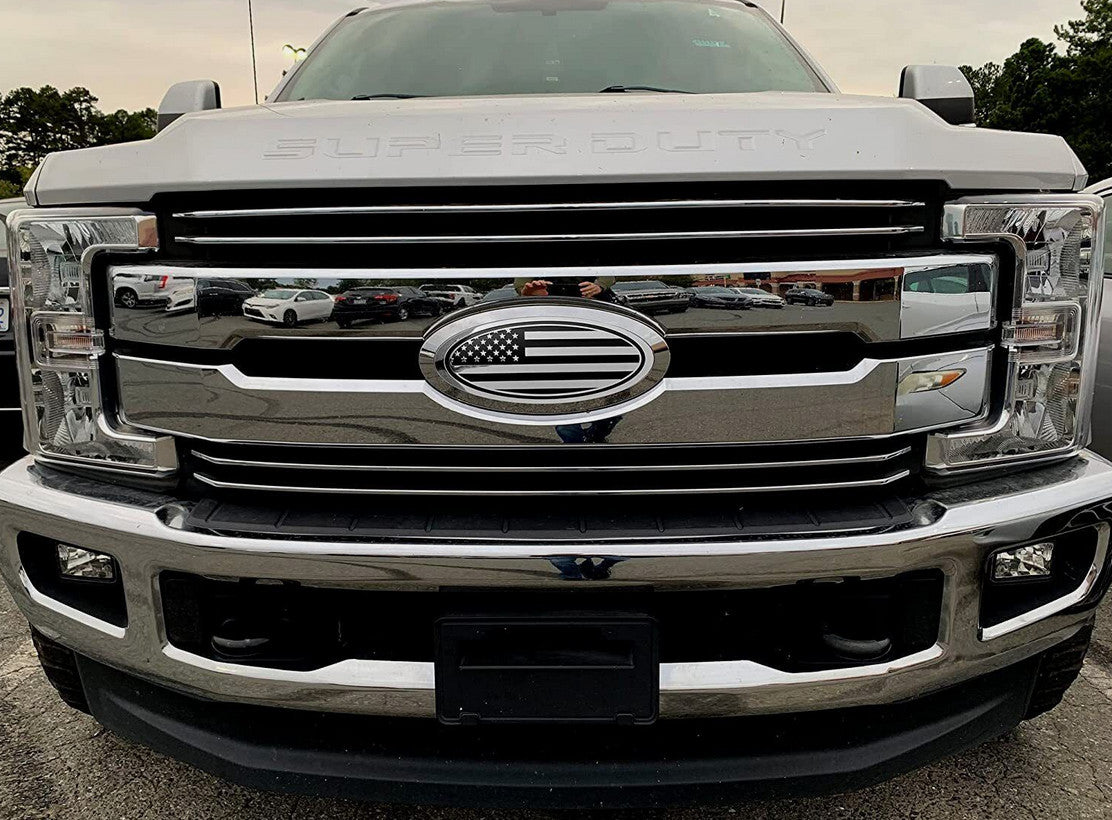 Car hood badge decals for ford Superduty F-250 F-350 chrome