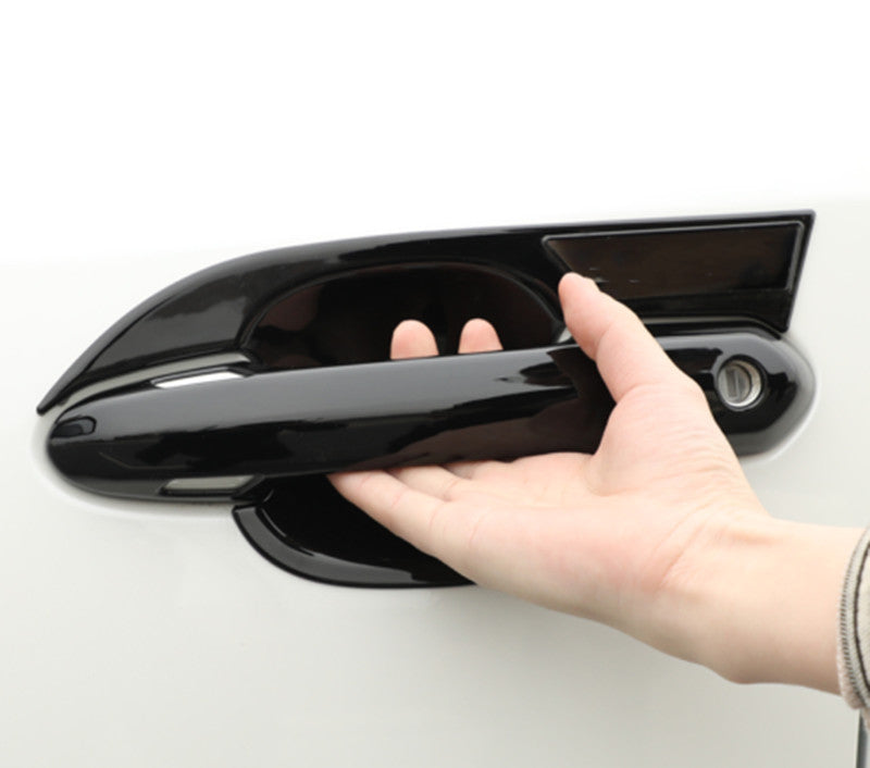 4P Glossy Black Outside Door Handle Cover Trim for Toyota Highlander 2020-2023
