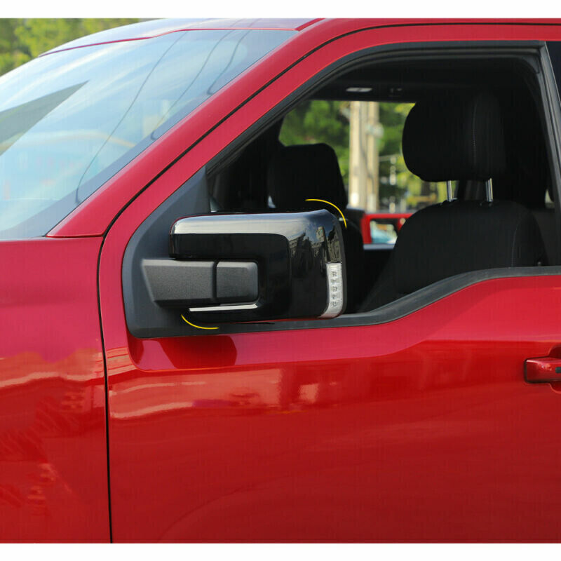 for ford F-150 F150 2021 2022 2023 Glossy Black Side Rearview Mirror Cover Trim