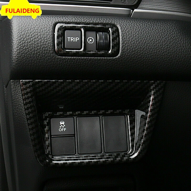 for Honda Accord 2018-2021 Carbon fiber ABS Inner Headlight Adjustment Knob Trim