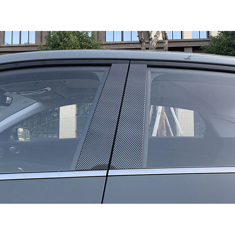 Carbon Fiber Door Window Pillar Posts Cover Trims for Hyundai for Elantra 2021-2023