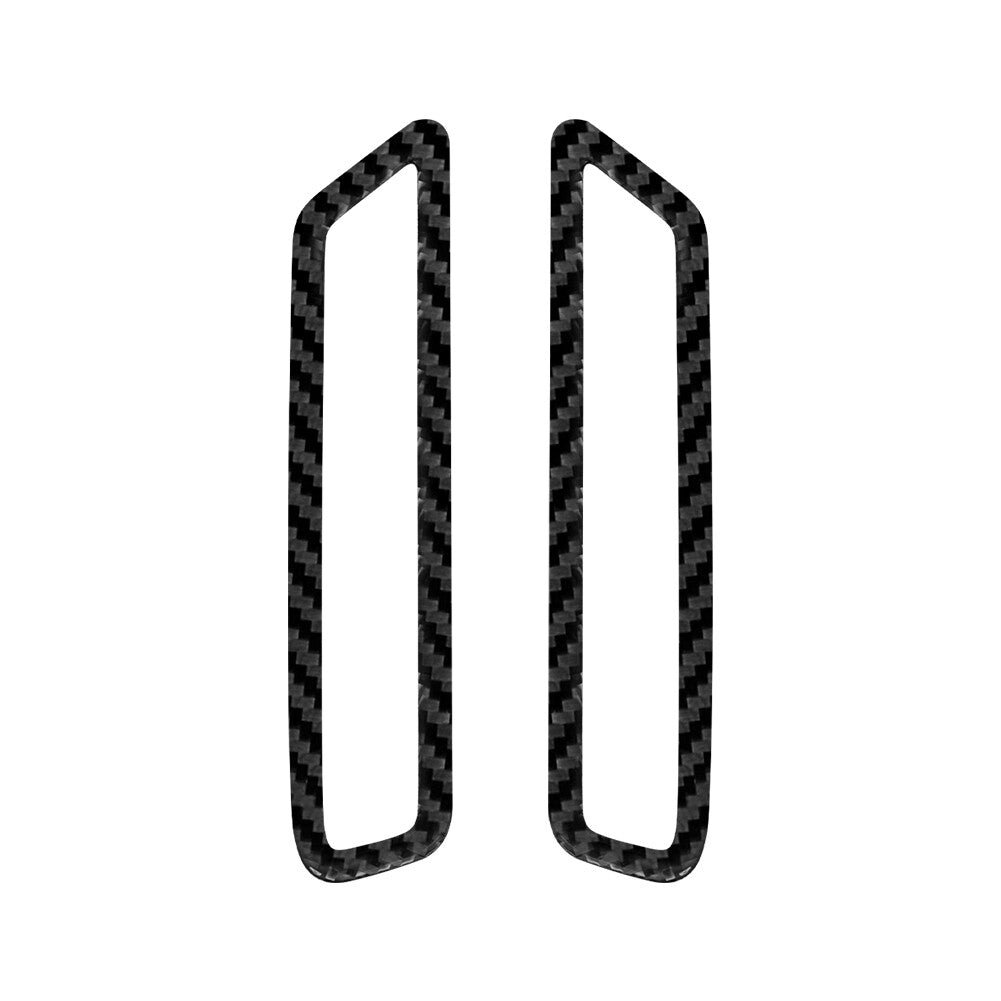 2X Carbon Fiber Front Door Pillars Vent Cover Trim for Ford Explorer 2020-2023