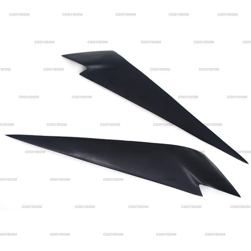 Pair Black Front Headlight Eyebrows Cover Eyelids Trim For 2009-2014 for Bmw X1 E84