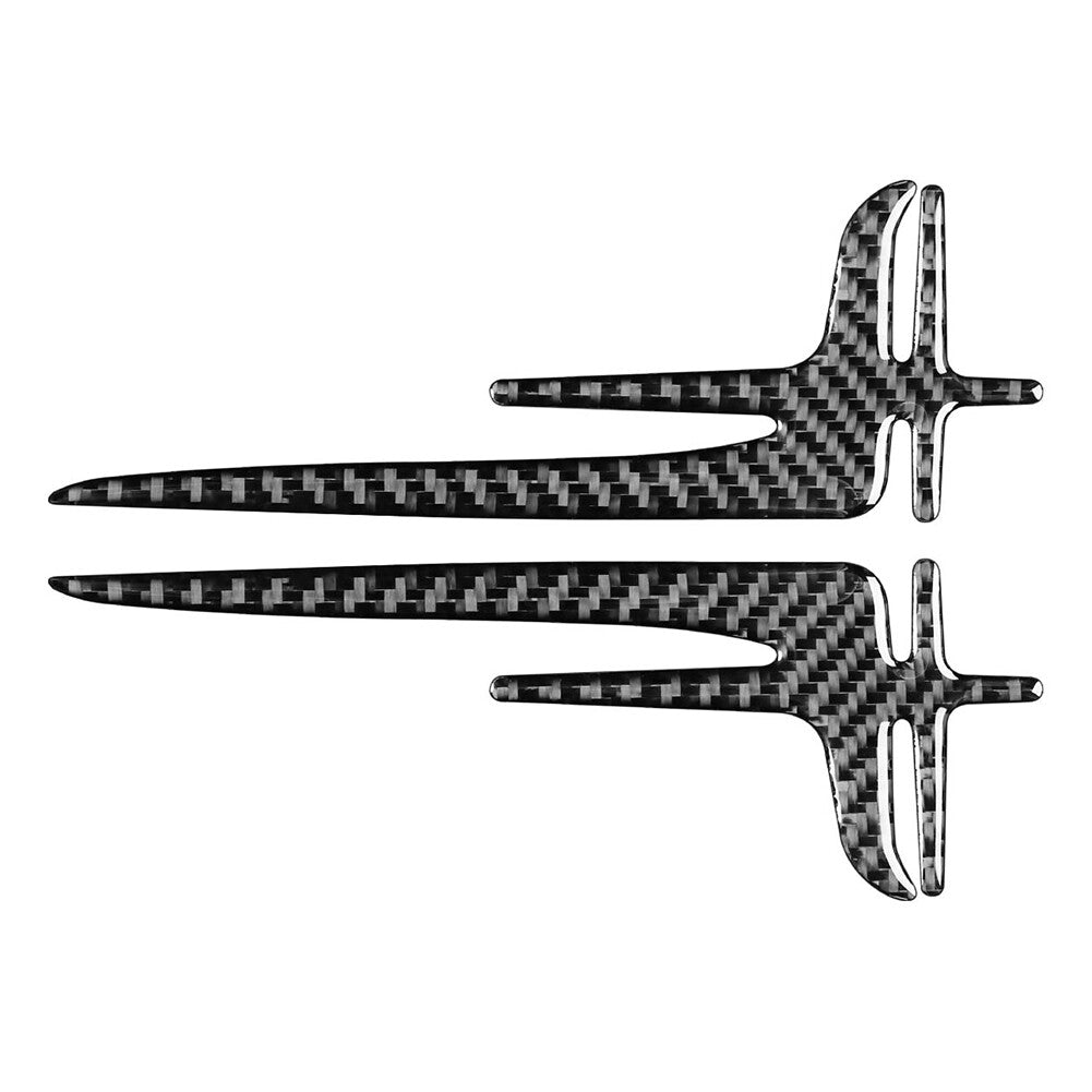 For Car Caravan Carbon Fiber X-Wing Truck Hood Side Body Decoration Trim Black