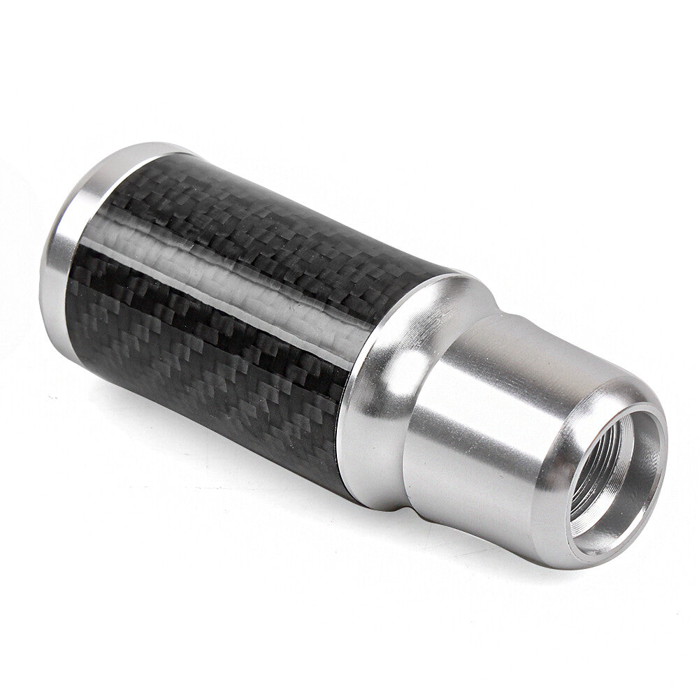 Universal Silve Carbon Fiber Auto Manual Gear Stick Lever Car Shift Knob 6 Speed