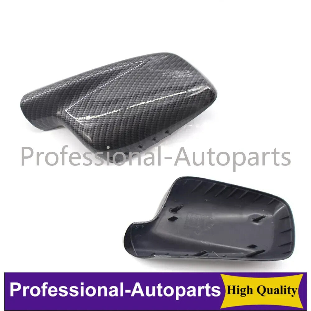 1Pair Left+Right Carbon Fiber Mirror Cover Cap Fit for BMW 3 Series E46 99-1906