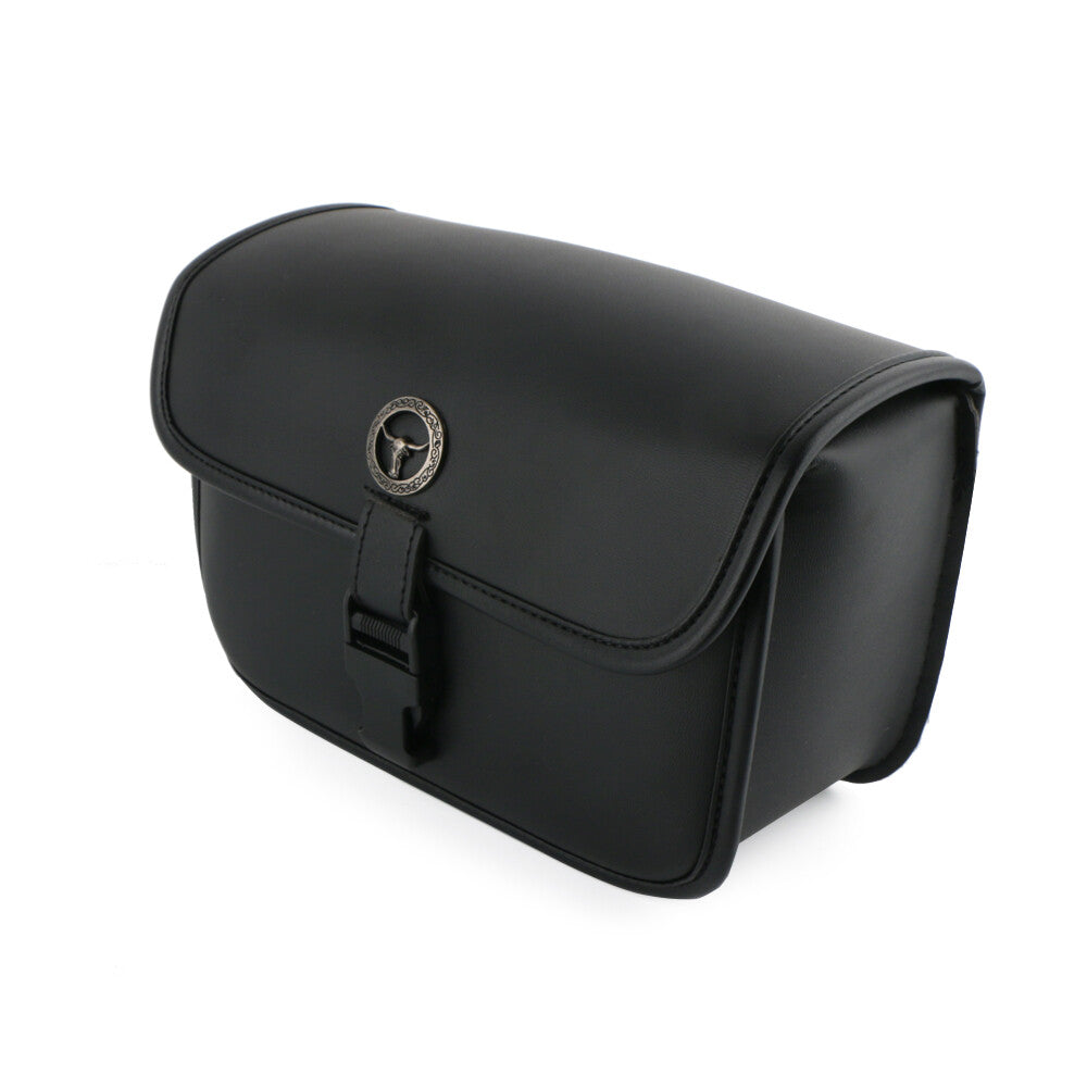 Universal Motorcycle Fork Tool Bag, Polyurethane Synthetic Leather Side Saddle Bag, Waterproof