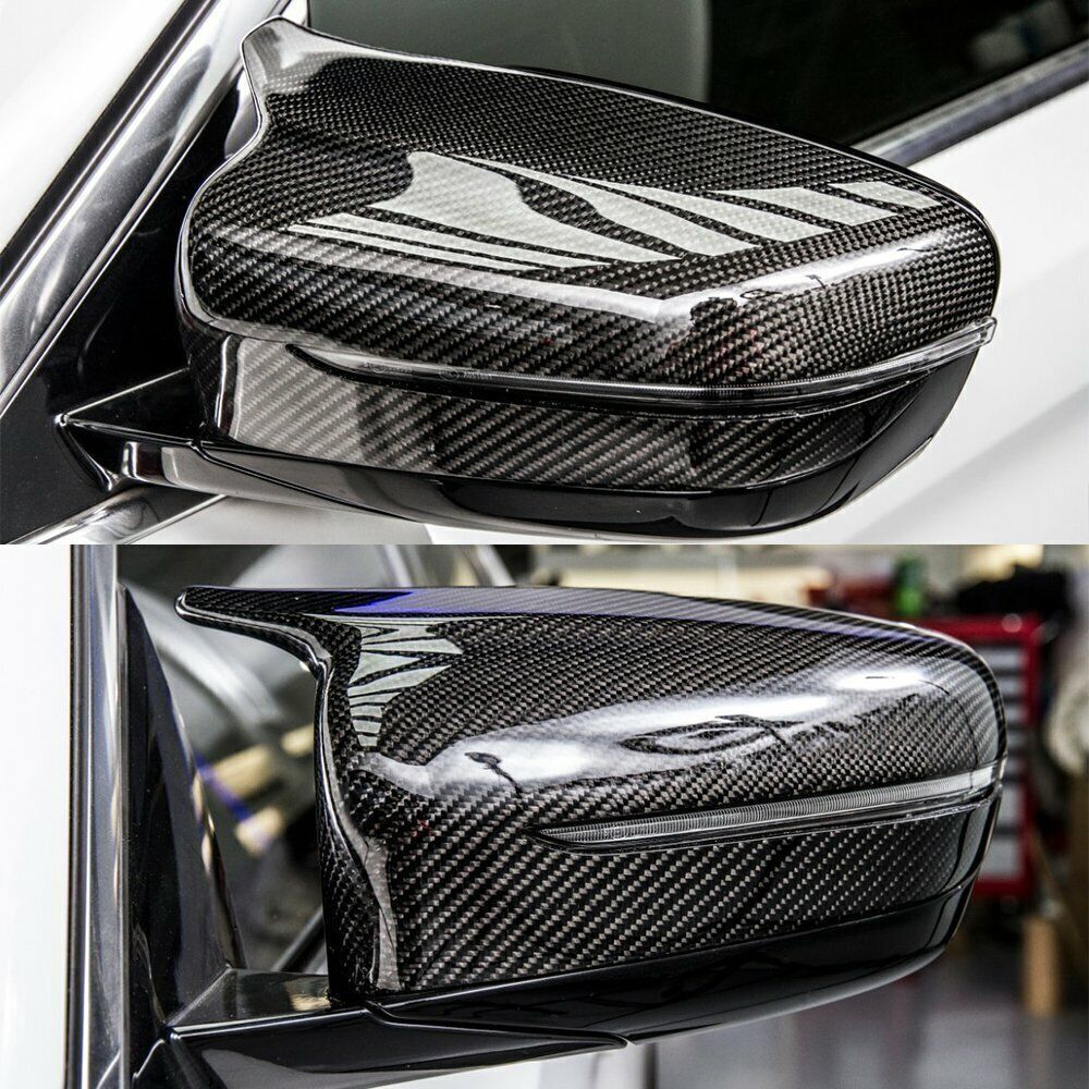 Carbon fiber side mirror covers suitable for 2017-2022 for BMW G30, G20, G11, G12, and M styles.