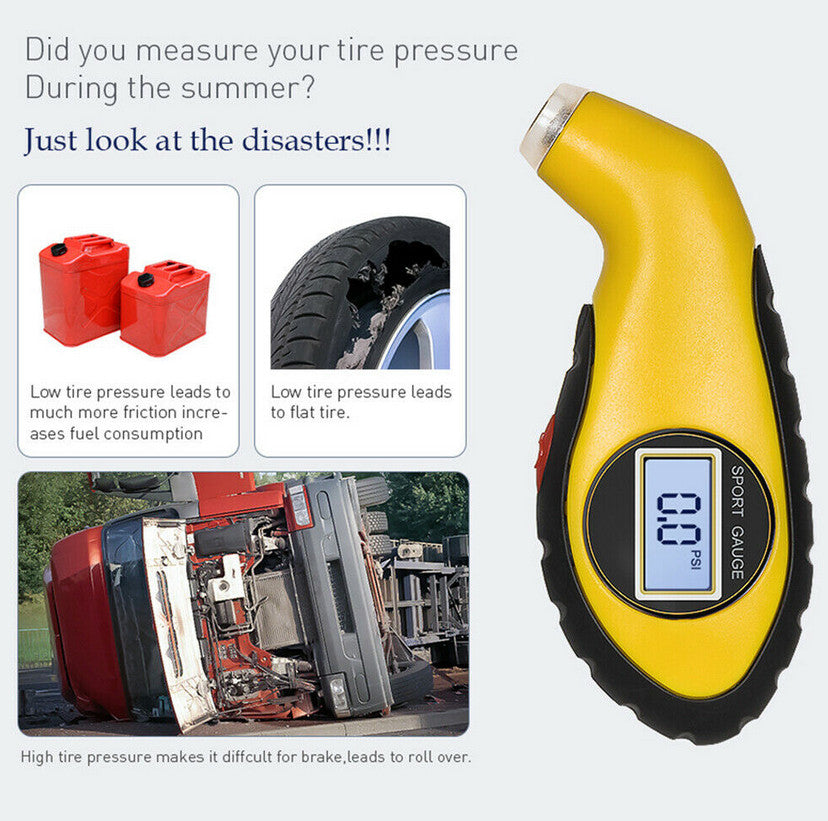 Digital tire pressure gauge LCD electronic car testing tool for Mazda