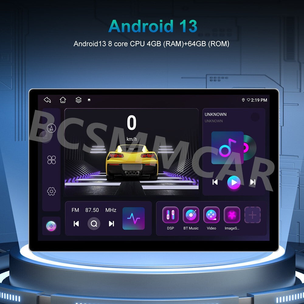 Android 13 Radio Car Dash GPS Navigation 13.1in Stereo Wifi CarPlay Android Auto