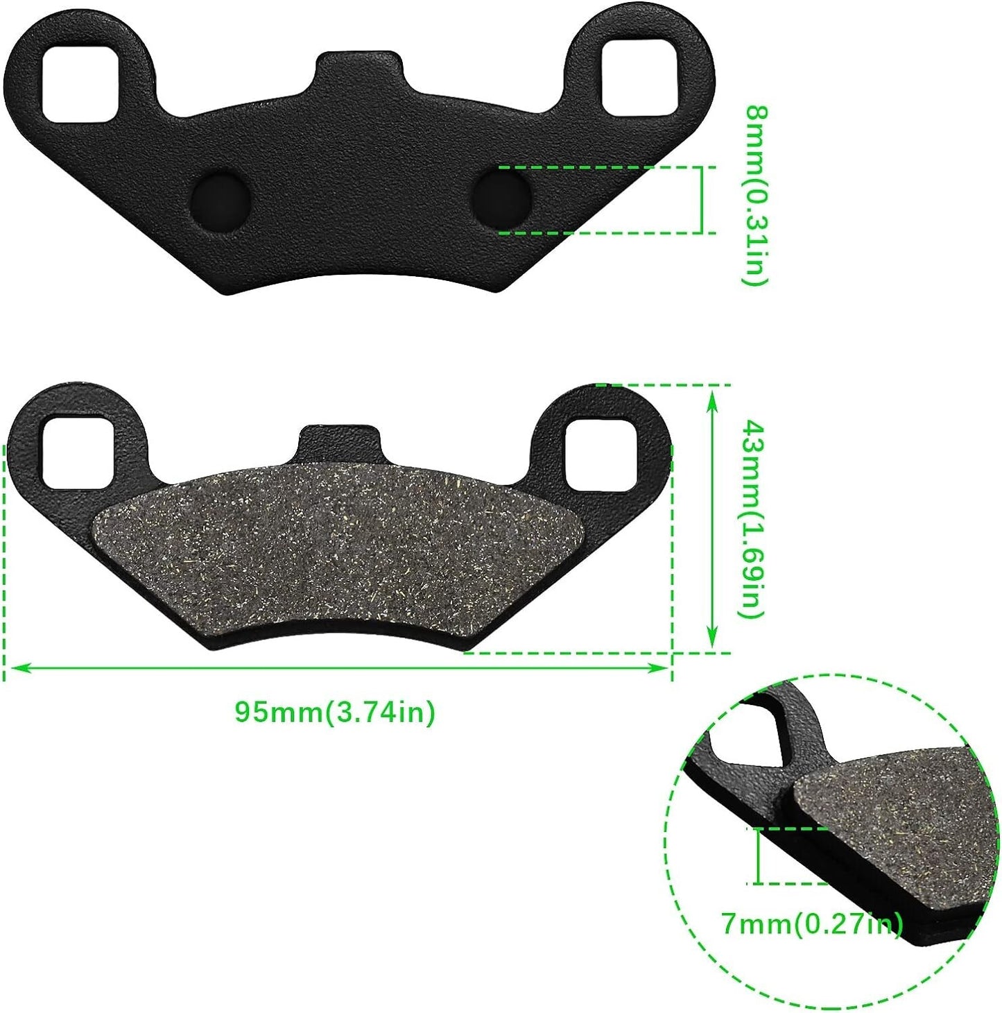 Brake Pads for Polaris Sportsman 570 EFI 2011-2018/Sportsman 800 EFI 2010-2013