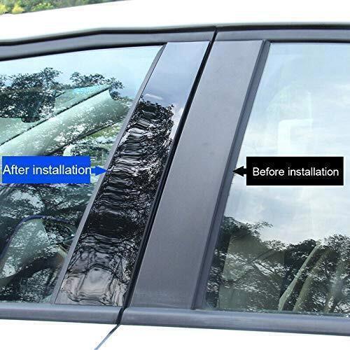 Piano Black Look Pillar Posts Door Window Strip Trim for Buick Envision 2016-20