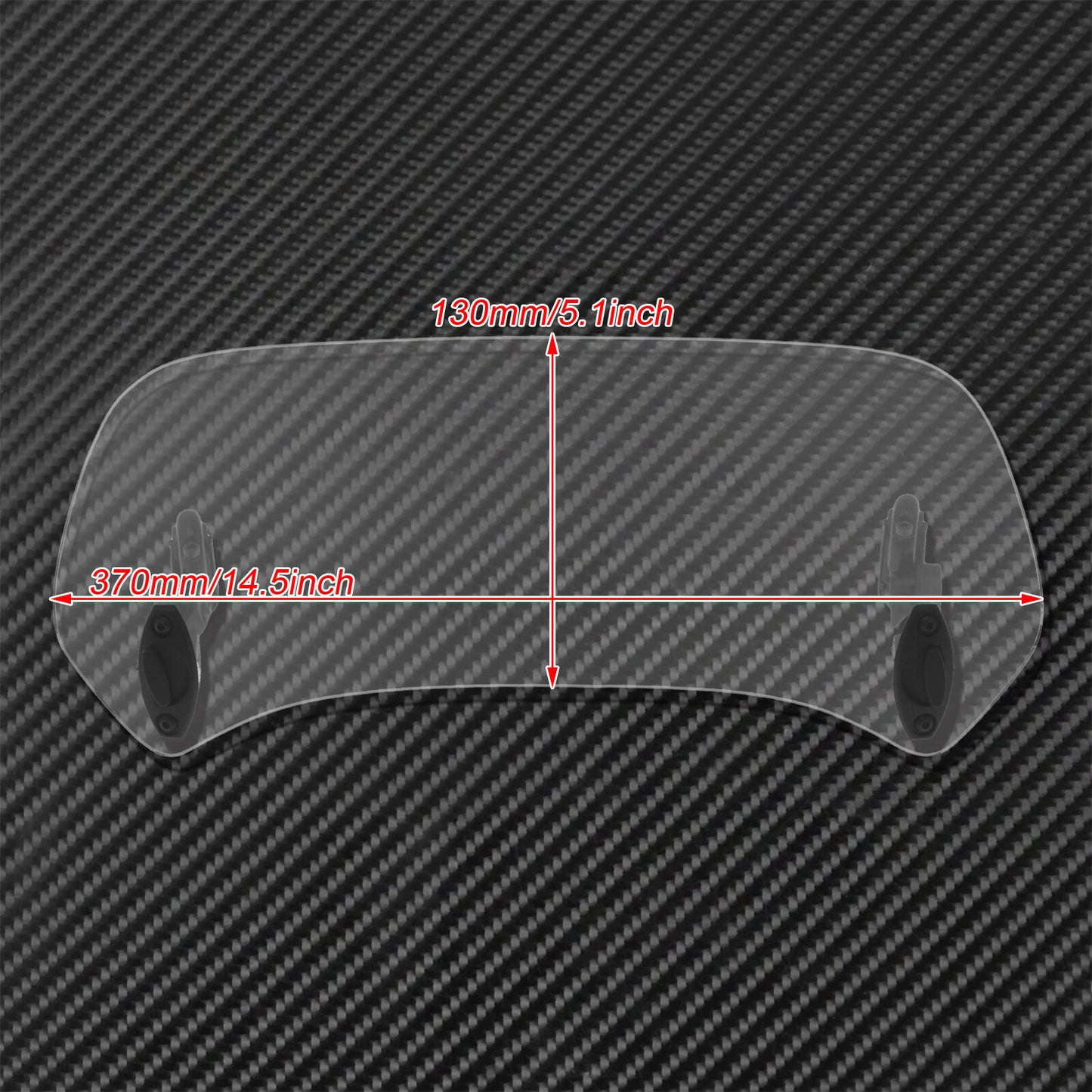 Motorcycle Clip On Adjustable Windshield Spoiler Windscreen Extension Deflector