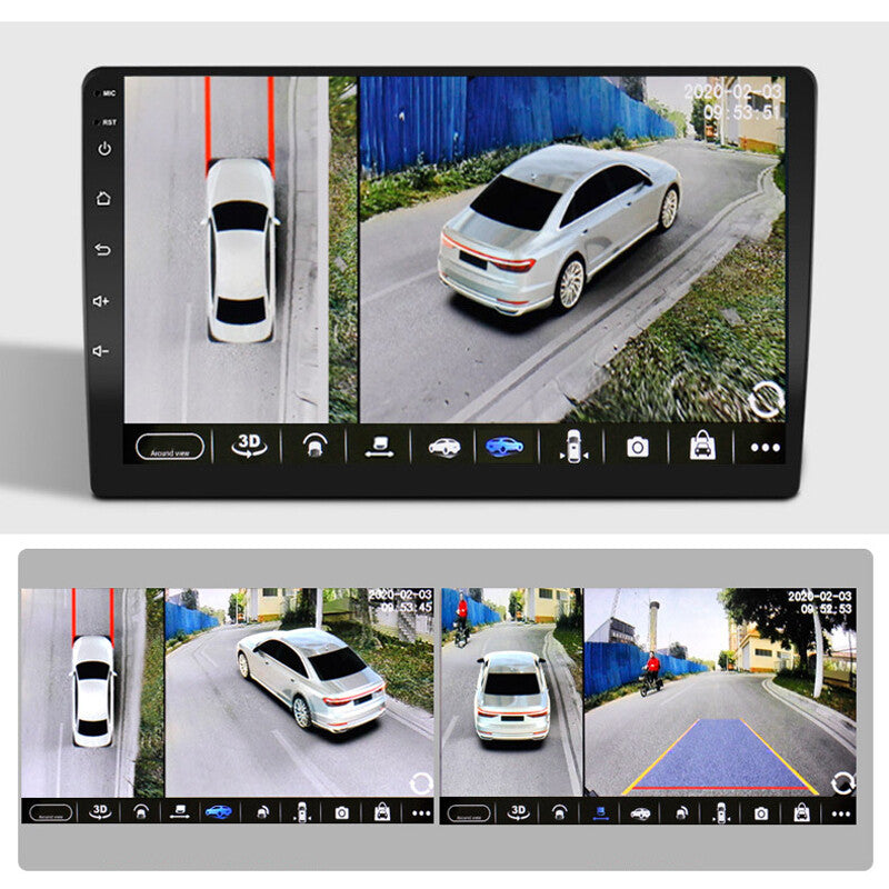 Universal panoramic parking camera for cars (720P/1080P 360-degree view system)