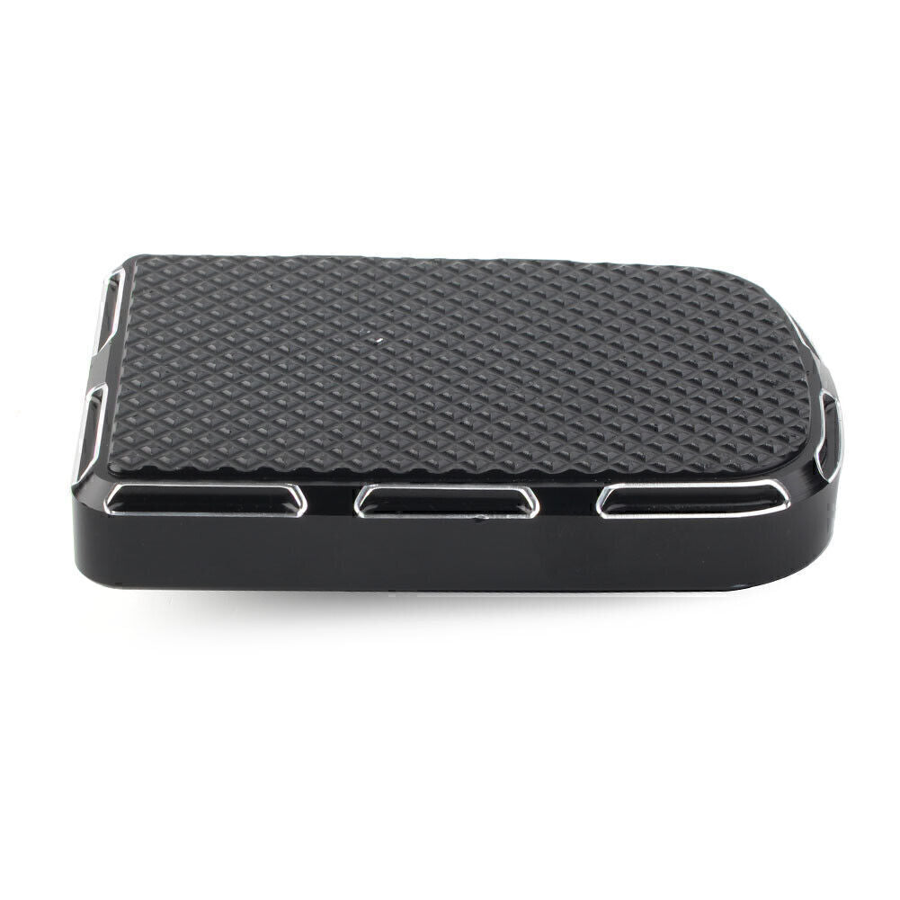 1X Brake Pedal Pad Cover Fit for Harley Road Glide Street Glide Softail Fatboy Black