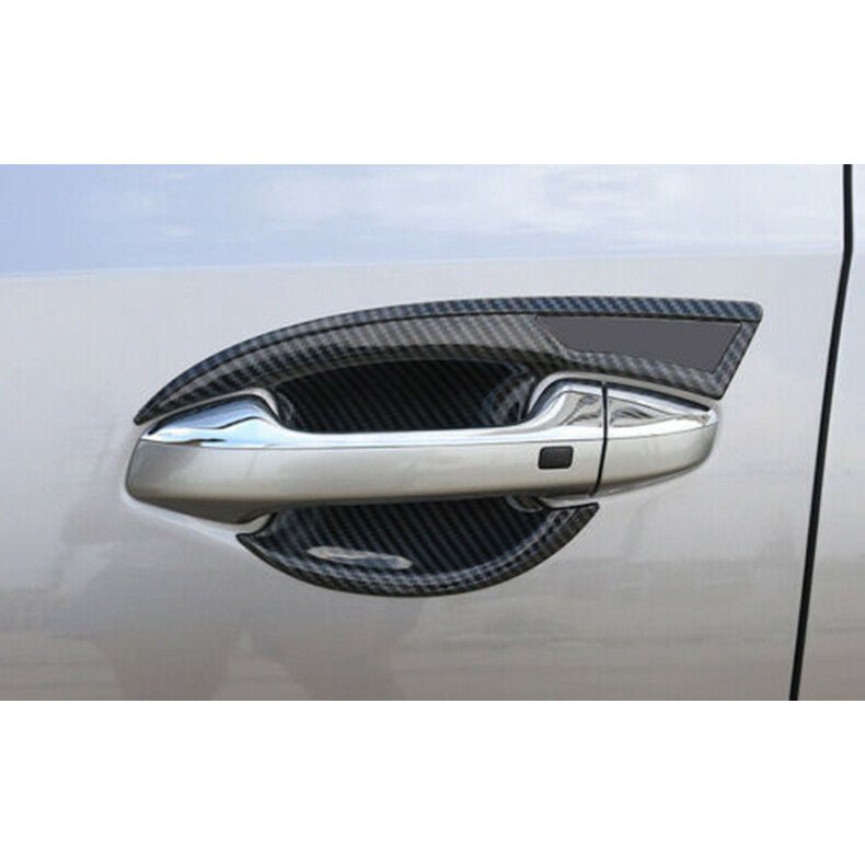 Carbon Fiber Car Door Handle Bowl molding Cover Trim 4x for Kia Forte 2019-2021
