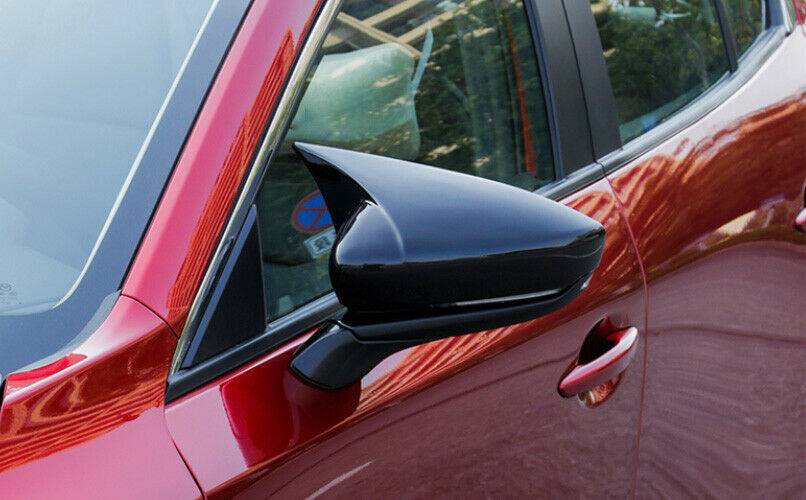 for Mazda 6 Atenza 2020-2021 Black Painted Horn Rear View Mirror Cover Trims New