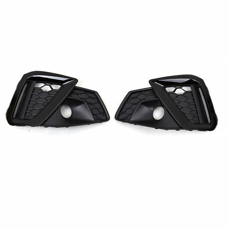 Black front bumper fog light cover trim for Audi for A4 B9 Sport 2020 - 2022 ABS