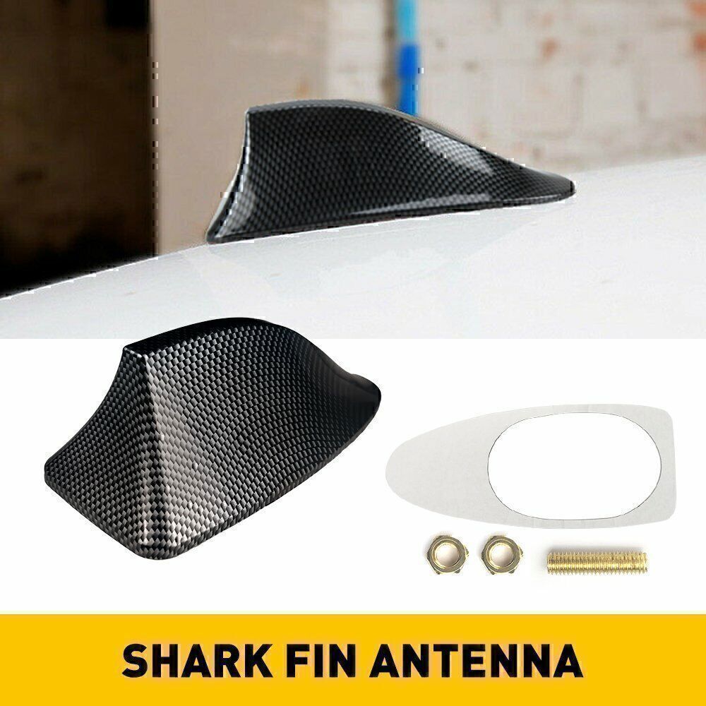 Universal Carbon Fiber Shark Fin Antenna Car AUTO Aerial FM/AM Radio Signal US