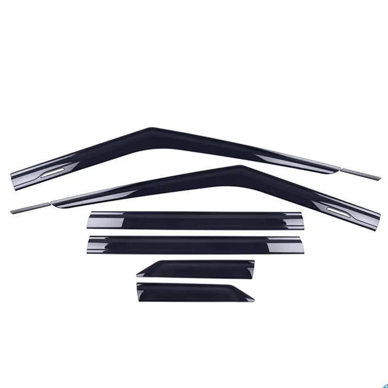 for Mitsubishi Outlander 2022-24 BlackSilver Window Visor Sun Shade Rain Guard