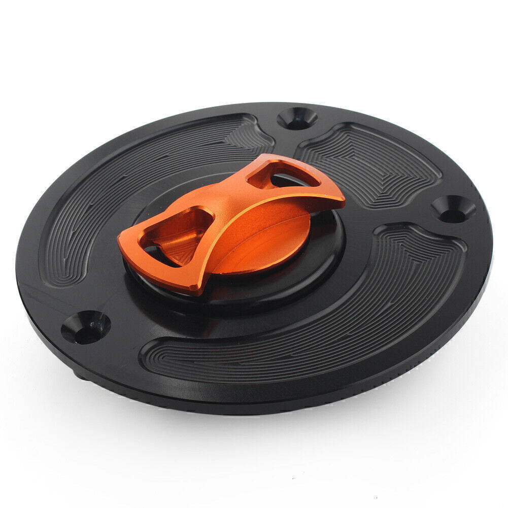 for Kawasaki ZX10R ZX9R Orange 1x Motorbike Fuel Gas Tank Cap Cover Keyless