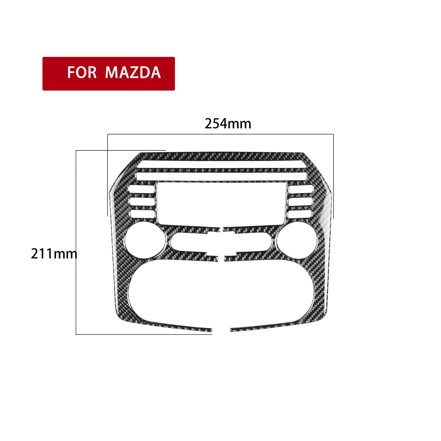 Carbon Fiber Interior Central Console CD Cover Trim for Mazda MX-5 Miata 2009-15