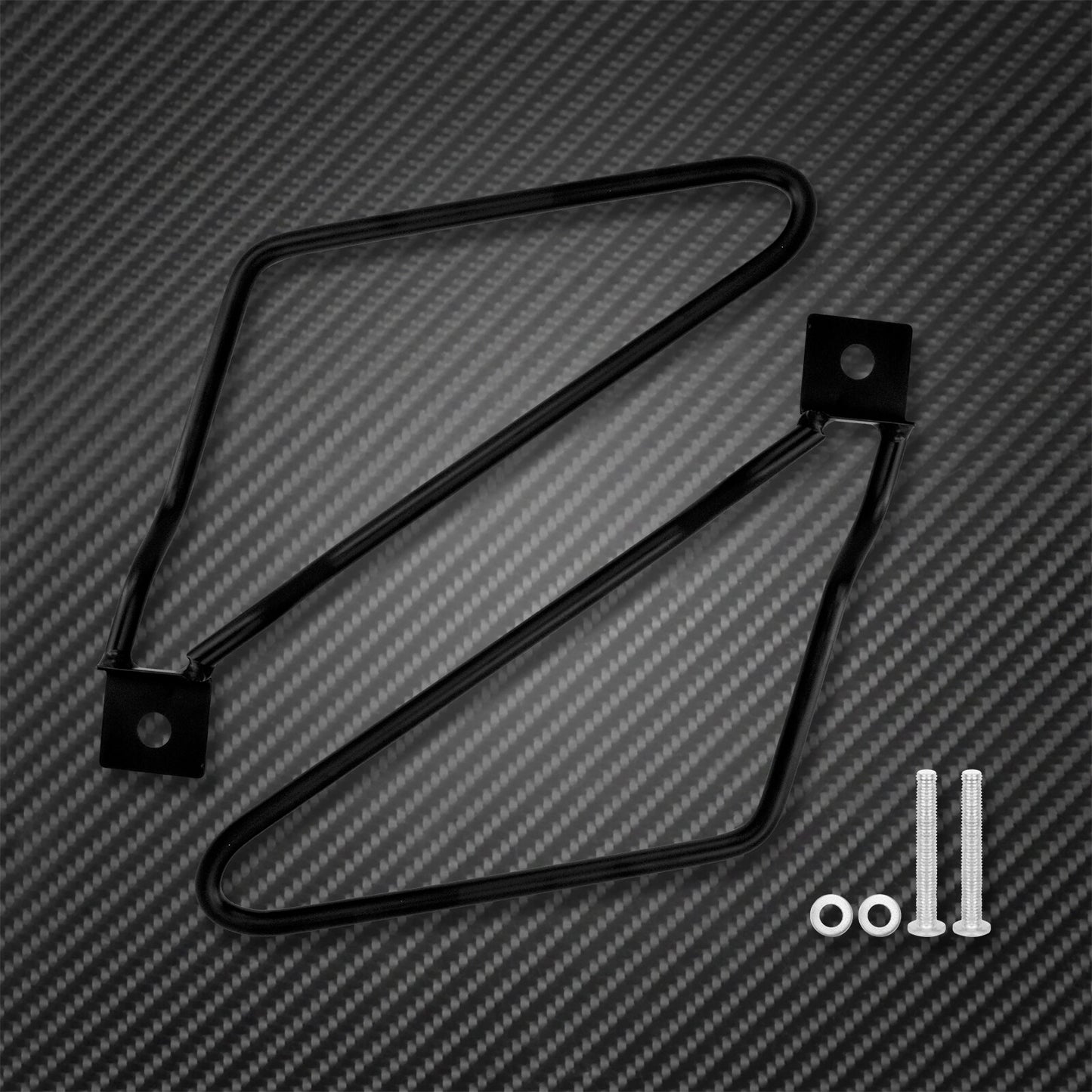 Black Saddle Bag Support Bars Mount Bracket Fit for Harley Sportster XL 883 Dyna