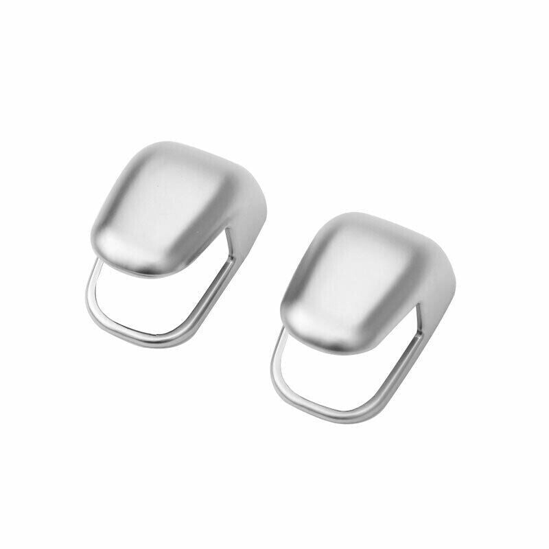 Matt Silver B Pillar Post Cloth Hook Cover Trim 2Pcs for Benz GLE GLS 2020-2023