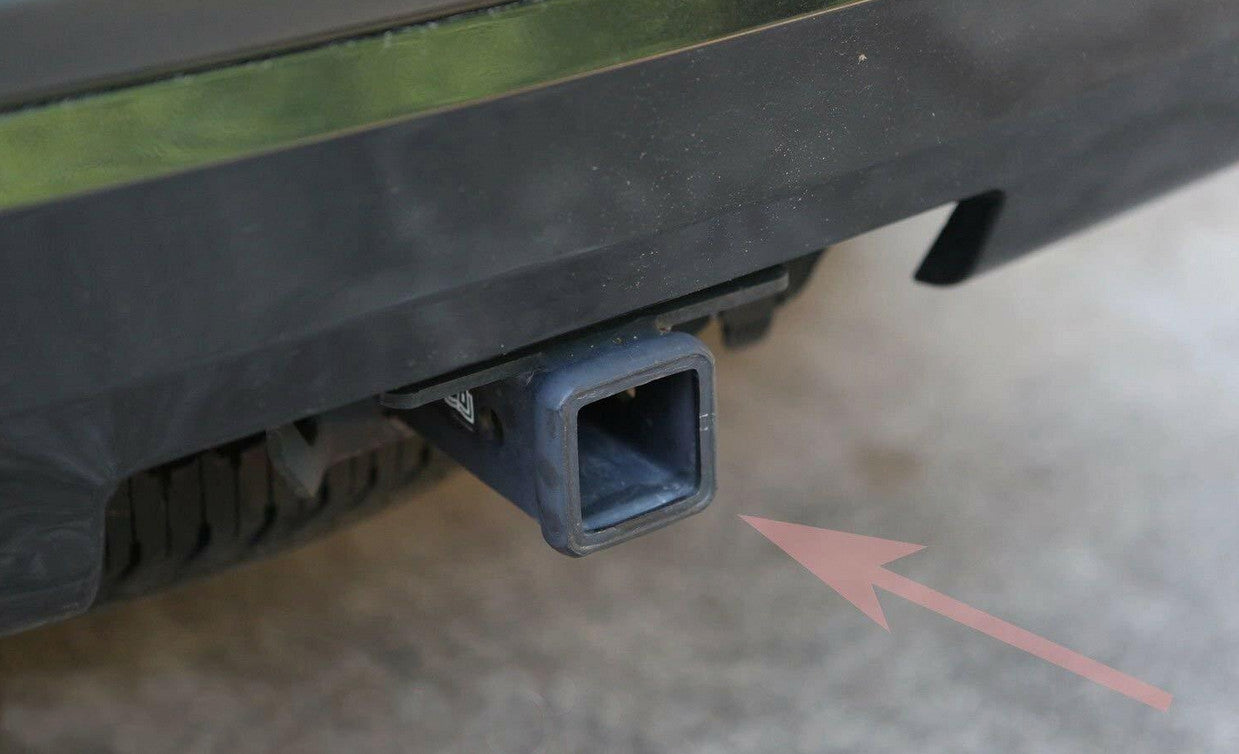 Car mount plug cap trailer tow receiver 2.5 inch American flag black for ford