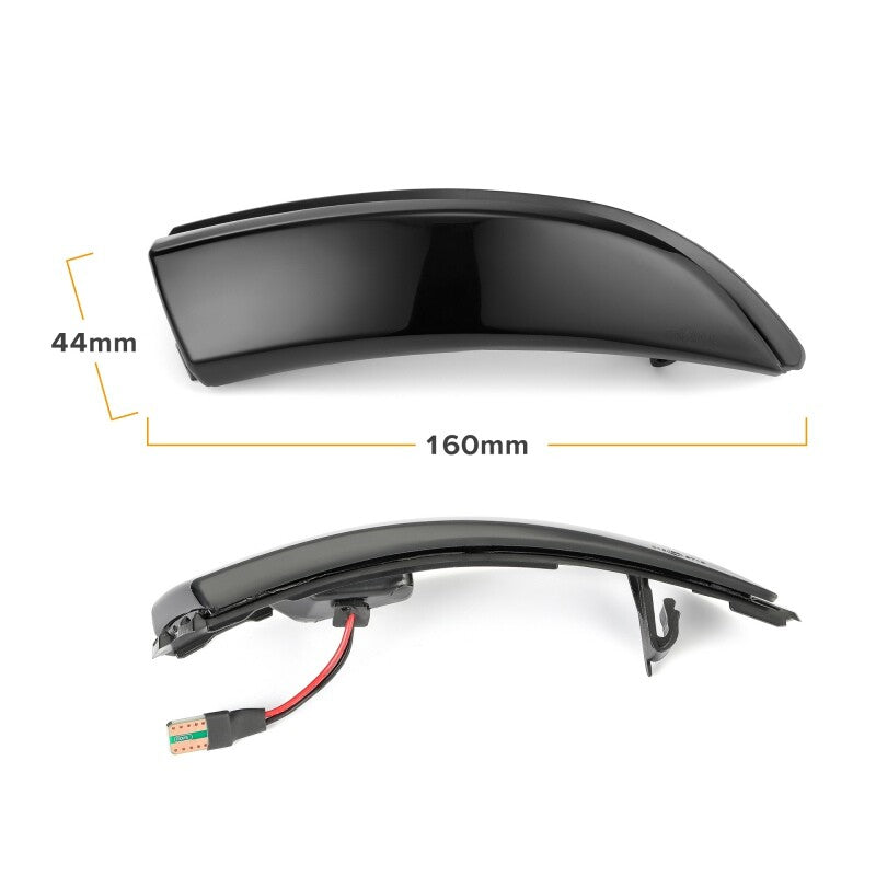 Two sequential LED smoke mirror turn signals for Ford Fiesta Mk7