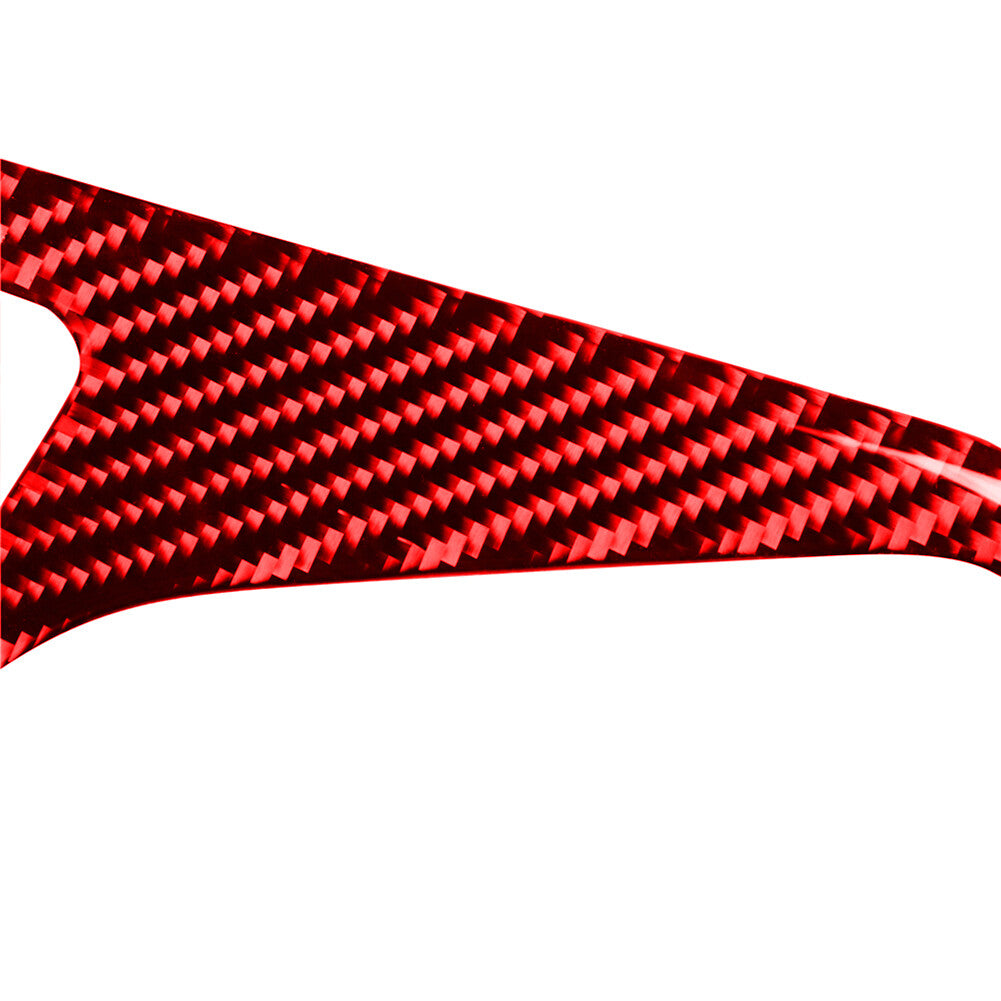 for Audi for A4 2017-19 Red Carbon Fiber Gear Shift Panel Side Decorative Cover Trim