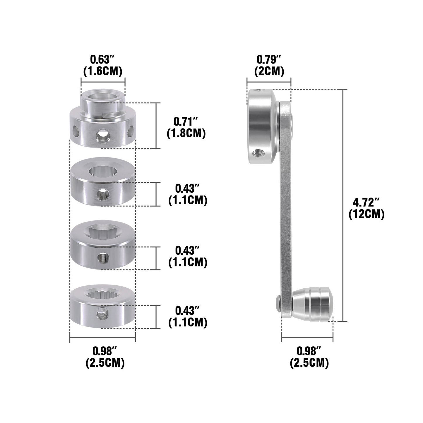 Universal aluminum manual blank car window crank winding machine truck pickup