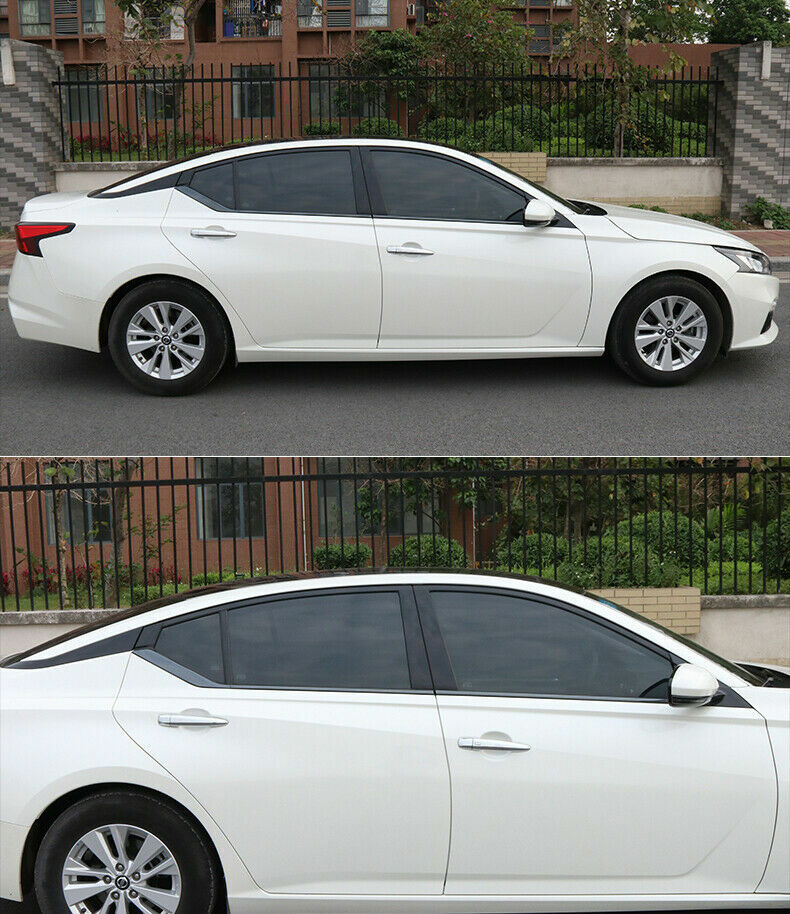 6P for Nissan Altima 2019-2022 Black S.Steel Side Window Bottom Strips Cover Kit