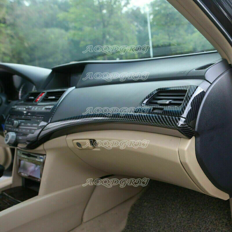 for Honda Accord 4DR 2008-2012 Carbon Fiber Central Console Dashboard Strip Trim