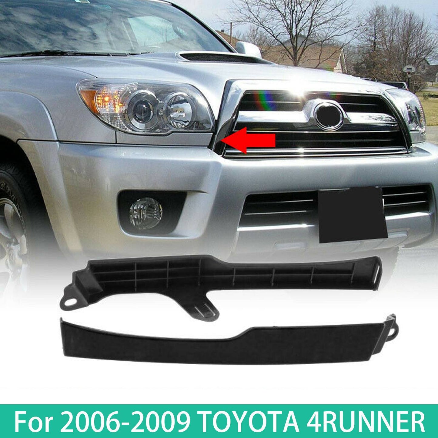 Front bumper grille headlight filler trim kit right-hand LH suitable for 06-09 for Toyota 4Runner AT