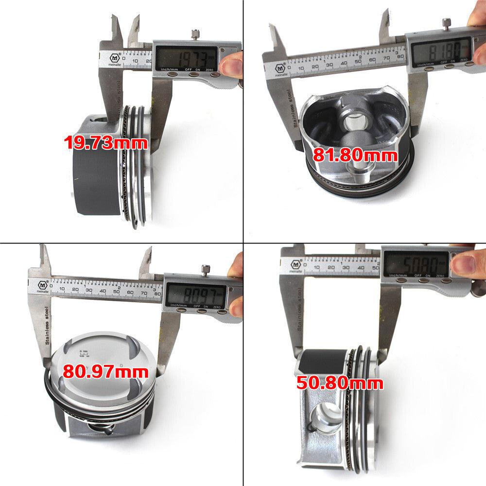 4x Pistons Rings Set ¦µ82mm for 1.8L for Mercedes-Benz W203 W204 A209 C200K M271