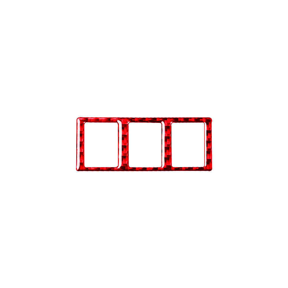 Red Carbon Fiber Model Switch Button Cover Trim for Toyota Tundra 2014-2018
