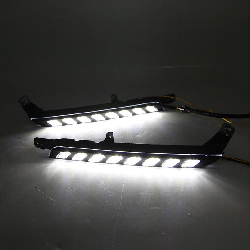 for Toyota Hilux Revo 2020 2021 LED DRL Daytime Running Light w/ Dynamic Turn