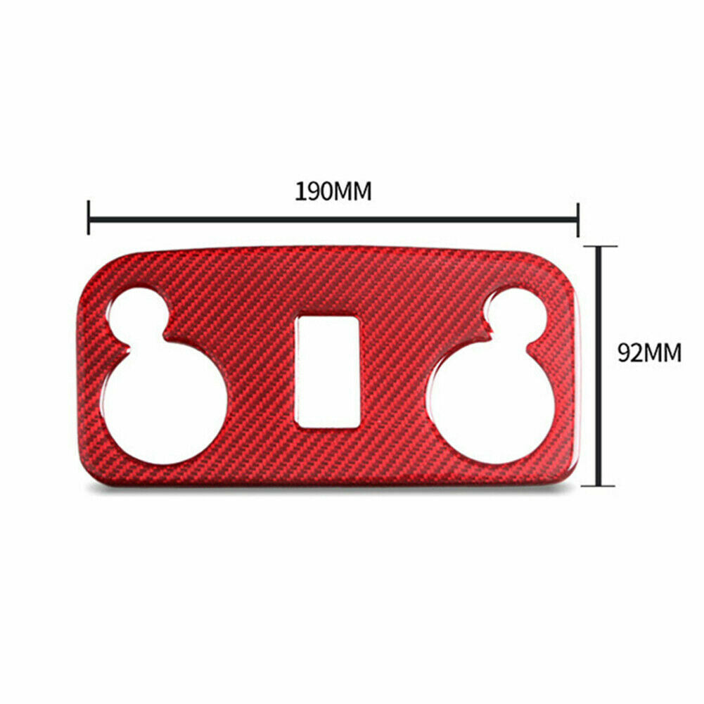 Red carbon fiber front reading light panel frame trim for the 2009 for Ford for Mustang - 13