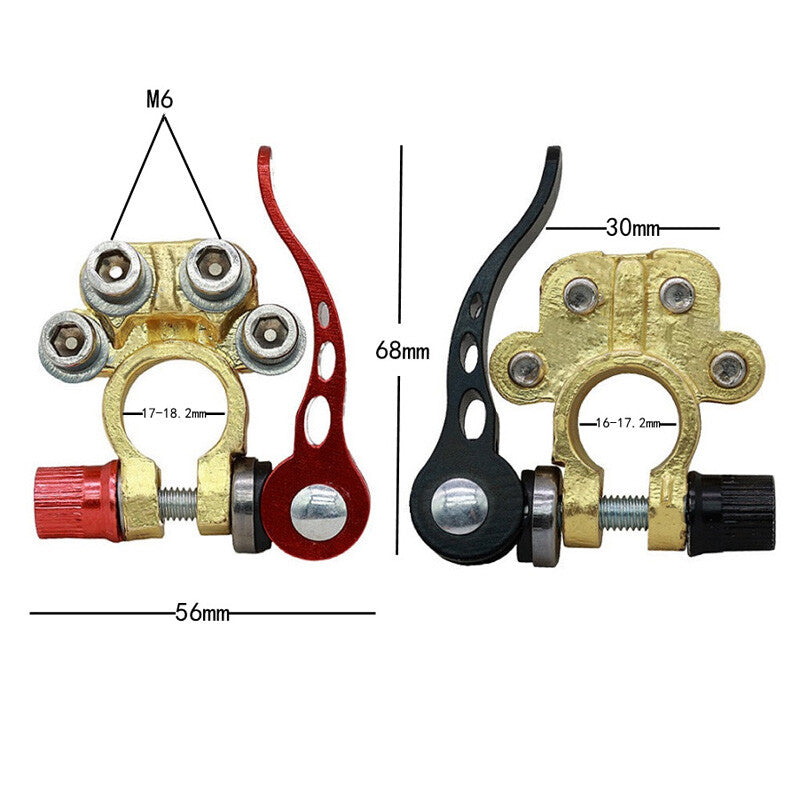 General Motors battery terminal disconnect positive and negative switch chain brass