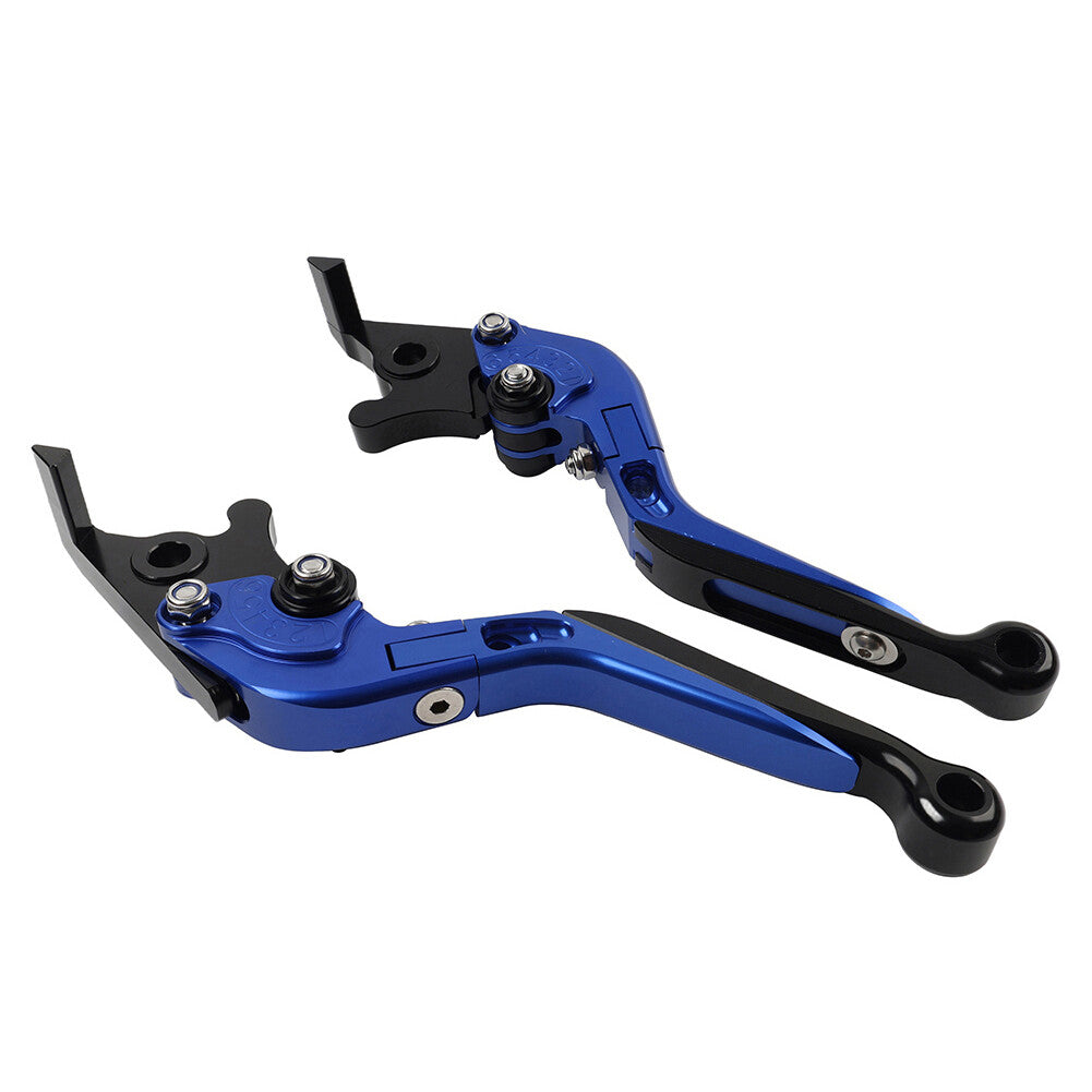 CNC Folding Extendable Brake Clutch Levers for Honda VFR1200/F 2010-2014 Blue