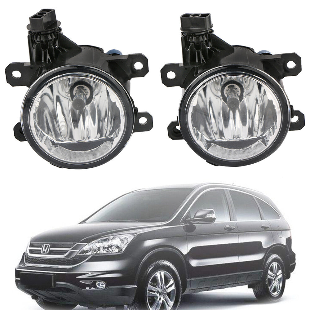 2-piece front bumper fog light clear strip with bulbs for Honda CRV 2012-2014 L+R
