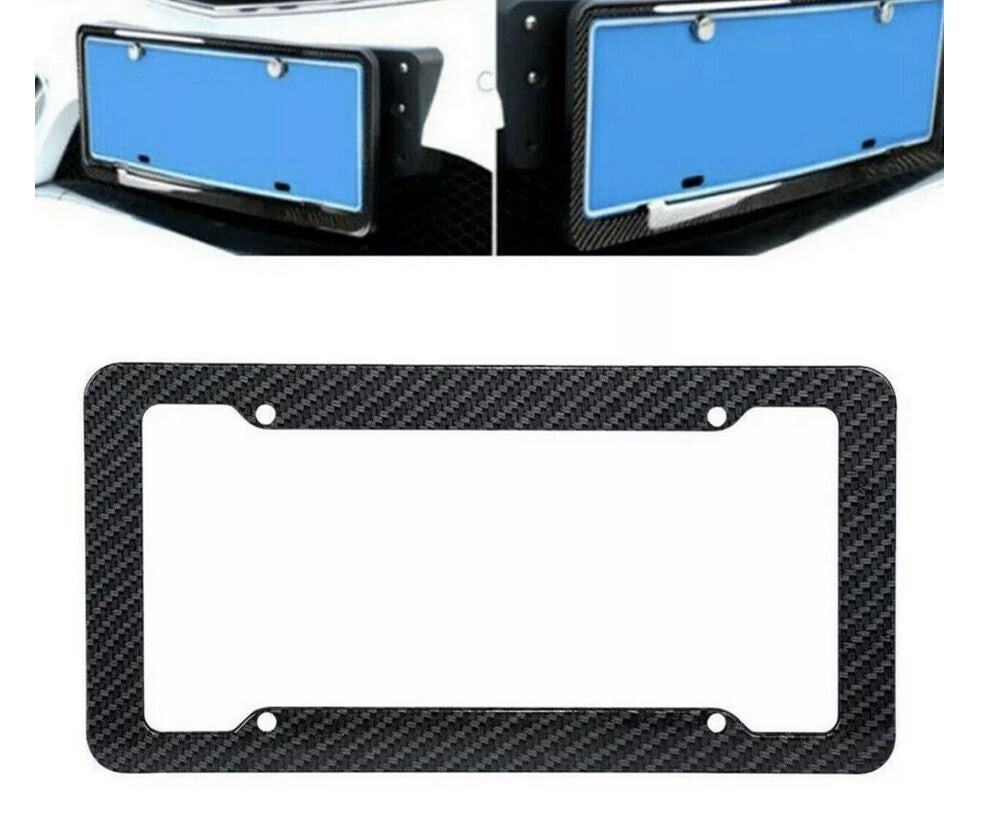 Car license plate frame cap boot trunk black carbon suitable for Toyota