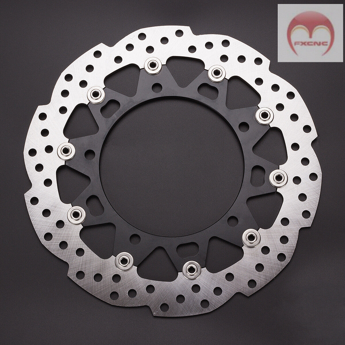 CNC black floating front brake disc rotor suitable for Honda CB190R 300mm 144mm 4mm